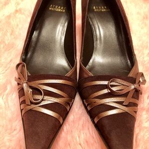 STUART WEITZMAN BROWN SUEDE SHOES - GORGEOUS!